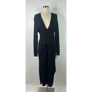 Good American Ribbed sweater Dress with Belt